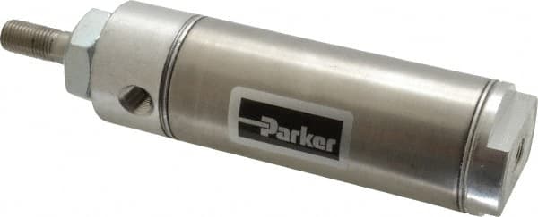 Parker - 2" Stroke x 1-1/2" Bore Double Acting Air Cylinder - 1/8 Port, 7/16-20 Rod Thread, 250 Max psi, 14 to 140°F - Makers Industrial Supply