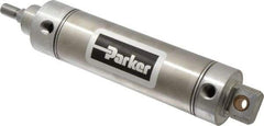 Parker - 4" Stroke x 2" Bore Double Acting Air Cylinder - 1/4 Port, 1/2-20 Rod Thread, 250 Max psi, 14 to 140°F - Makers Industrial Supply