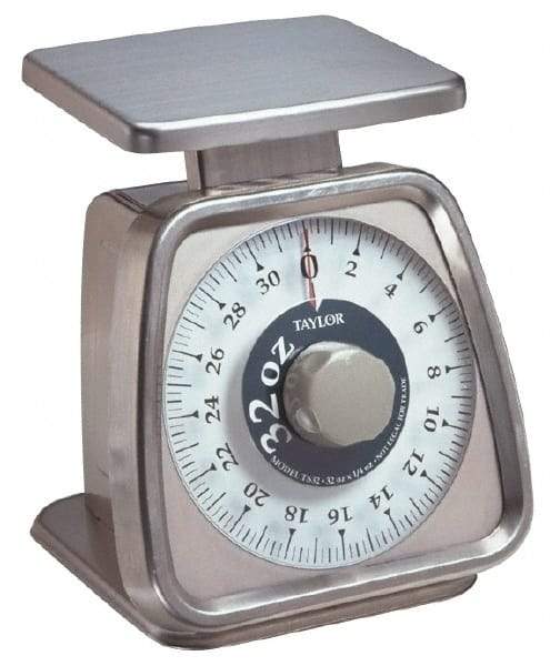 Taylor - 2 Lb. Capacity, Analog Dial Portion Control Scale - 1/4 oz. Graduation, 6 x 5" Platform - Makers Industrial Supply