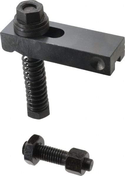 Value Collection - 5/8-11 Tap Size, Steel Strap Clamp Assembly - Single End Clamp, Radius Strap Nose, 7/8" Strap Thickness, 1" Travel, 4-1/2" Strap Len, 1-1/2" Strap Width - Makers Industrial Supply