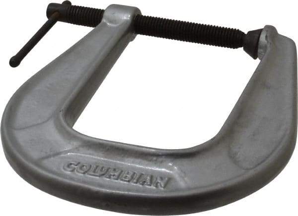 Wilton - Light-Duty 2-1/2" Max Opening, 4-3/4" Throat Depth, Ductile Iron Standard C-Clamp - 1,600 Lb Capacity, 0" Min Opening, Extra Deep Throat - Makers Industrial Supply