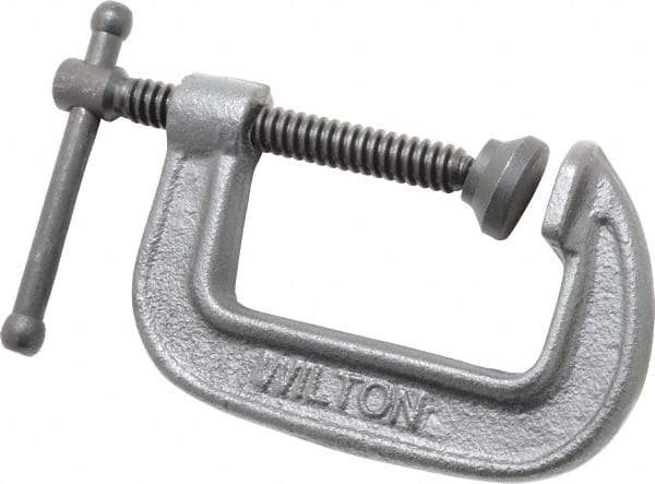 Wilton - Light-Duty 2-1/2" Max Opening, 1-3/4" Throat Depth, Ductile Iron Standard C-Clamp - 1,110 Lb Capacity, 0" Min Opening, Standard Throat Depth - Makers Industrial Supply