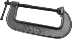 Wilton - Light-Duty 6" Max Opening, 2-3/4" Throat Depth, Ductile Iron Standard C-Clamp - 2,450 Lb Capacity, 0" Min Opening, Standard Throat Depth - Makers Industrial Supply