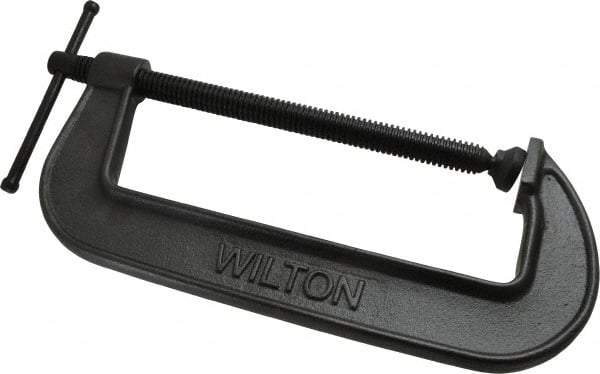 Wilton - Light-Duty 10" Max Opening, 3-5/8" Throat Depth, Ductile Iron Standard C-Clamp - 2,850 Lb Capacity, 0" Min Opening, Standard Throat Depth - Makers Industrial Supply