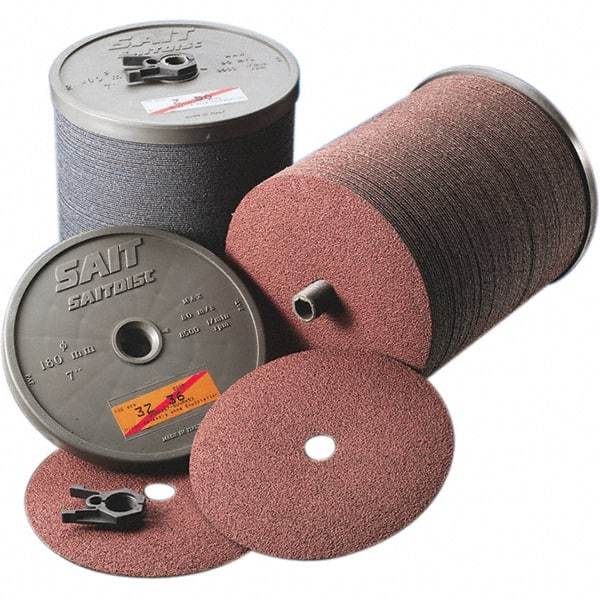 Sait - 4-1/2" Diam 7/8" Hole 60 Grit Fiber Disc - Medium Grade, Zirconia Alumina, Series 3Z - Makers Industrial Supply