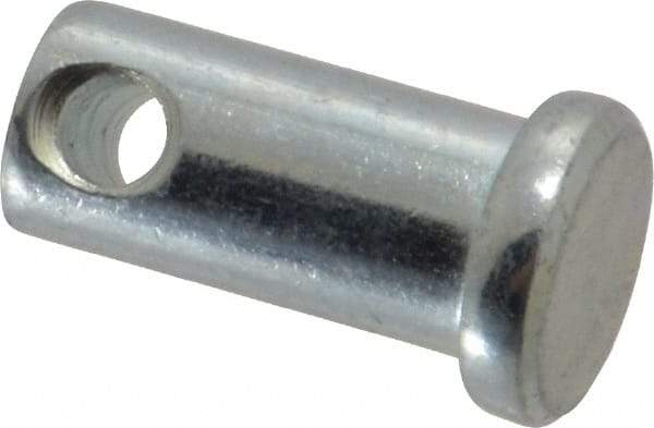 Made in USA - 3/8" Pin Diam, 3/4" OAL, Standard Clevis Pin - 5/32" Hole, 19/32" Usable Length, Zinc-Plated Steel - Makers Industrial Supply