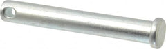 Made in USA - 3/8" Pin Diam, 2-1/2" OAL, Standard Clevis Pin - 5/32" Hole, 2-11/32" Usable Length, Zinc-Plated Steel - Makers Industrial Supply