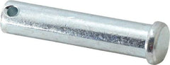 Made in USA - 1/2" Pin Diam, 2-1/4" OAL, Standard Clevis Pin - 5/32" Hole, 2-3/32" Usable Length, Zinc-Plated Steel - Makers Industrial Supply