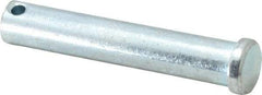 Made in USA - 1/2" Pin Diam, 2-3/4" OAL, Standard Clevis Pin - 5/32" Hole, 2-19/32" Usable Length, Zinc-Plated Steel - Makers Industrial Supply