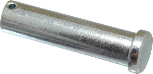 Made in USA - 3/4" Pin Diam, 3" OAL, Standard Clevis Pin - 5/32" Hole, 2-27/32" Usable Length, Zinc-Plated Steel - Makers Industrial Supply