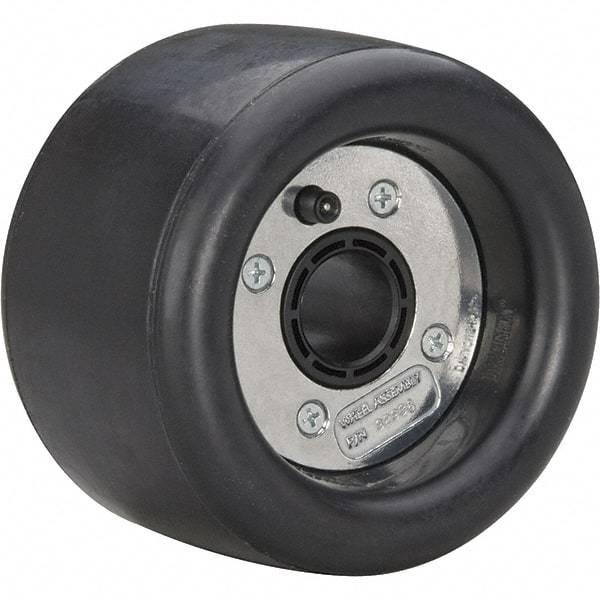 Dynabrade - 5" Wheel OD, 3-1/2" Wheel Width, 3,500 RPM, Composite, Pneumatic Wheel without Hub - 15-1/2" Long x 3-1/2" Wide, 5/8" Wheel Arbor Hole - Makers Industrial Supply