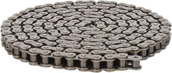 Morse - 5/8" Pitch, ANSI 50, Single Strand Roller Chain - Chain No. 50, 10 Ft. Long, 0.4" Roller Diam, 3/8" Roller Width - Makers Industrial Supply