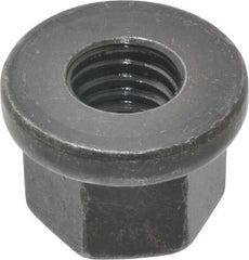 Gibraltar - M10, 22mm Flange Diam, 15mm High, 16mm Across Flats, Flange Nut - Grade 10 Steel, Black Phosphate Finish, 4" Flange Height, DIN 6331 - Makers Industrial Supply