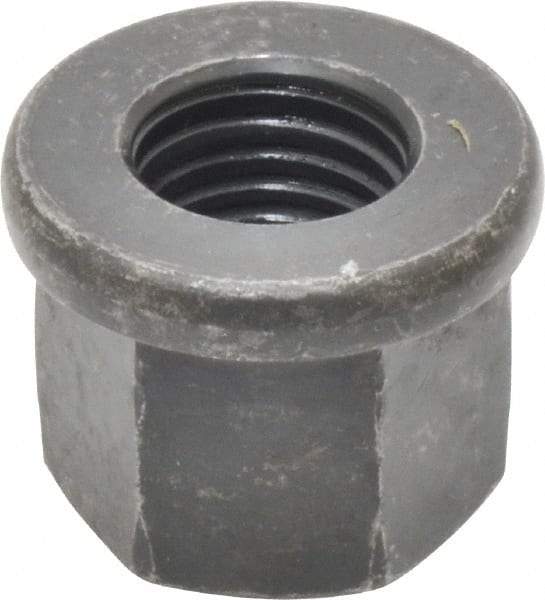 Gibraltar - M16, 31mm Flange Diam, 24mm High, 24mm Across Flats, Flange Nut - Grade 10 Steel, Black Phosphate Finish, 5" Flange Height, DIN 6331 - Makers Industrial Supply