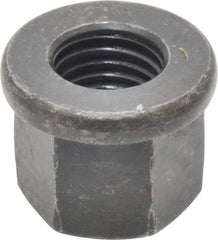 Gibraltar - M16, 31mm Flange Diam, 24mm High, 24mm Across Flats, Flange Nut - Grade 10 Steel, Black Phosphate Finish, 5" Flange Height, DIN 6331 - Makers Industrial Supply