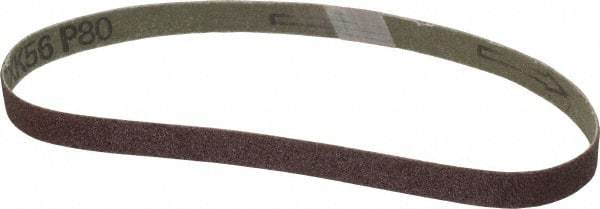 Tru-Maxx - 1/2" Wide x 18" OAL, 80 Grit, Aluminum Oxide Abrasive Belt - Aluminum Oxide, Medium, Coated - Makers Industrial Supply