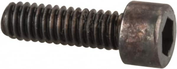 Made in USA - #1-72 UNF Hex Socket Drive, Socket Cap Screw - Alloy Steel, Black Oxide Finish, Fully Threaded, 1/4" Length Under Head - Makers Industrial Supply