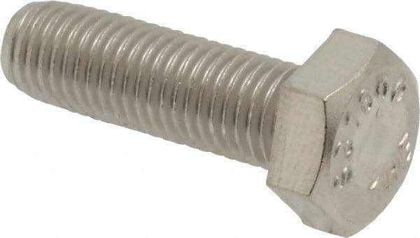 Value Collection - 5/16-24 UNF, 1" Length Under Head Hex Head Cap Screw - Fully Threaded, Grade 316 Stainless Steel, Uncoated, 1/2" Hex - Makers Industrial Supply