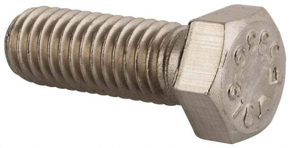 Value Collection - 7/16-14 UNC, 1-1/4" Length Under Head Hex Head Cap Screw - Fully Threaded, Grade 316 Stainless Steel, Uncoated, 5/8" Hex - Makers Industrial Supply