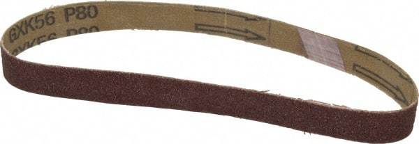 Tru-Maxx - 3/4" Wide x 18" OAL, 80 Grit, Aluminum Oxide Abrasive Belt - Aluminum Oxide, Medium, Coated - Makers Industrial Supply