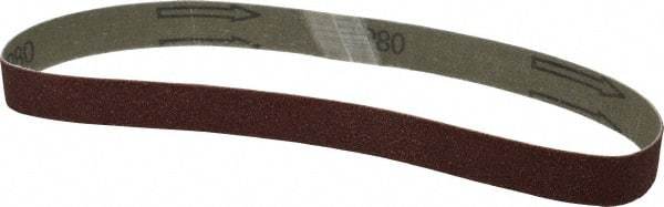 Tru-Maxx - 3/4" Wide x 20-1/2" OAL, 80 Grit, Aluminum Oxide Abrasive Belt - Aluminum Oxide, Medium, Coated - Makers Industrial Supply