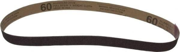 Tru-Maxx - 1" Wide x 30" OAL, 60 Grit, Aluminum Oxide Abrasive Belt - Aluminum Oxide, Medium, Coated - Makers Industrial Supply