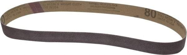 Tru-Maxx - 1" Wide x 30" OAL, 80 Grit, Aluminum Oxide Abrasive Belt - Aluminum Oxide, Medium, Coated - Makers Industrial Supply