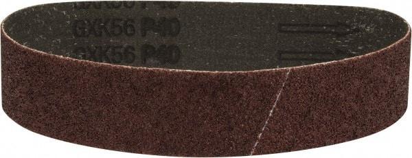 Tru-Maxx - 1-1/2" Wide x 18-15/16" OAL, 40 Grit, Aluminum Oxide Abrasive Belt - Aluminum Oxide, Coarse, Coated - Makers Industrial Supply