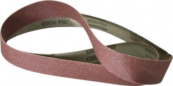 Tru-Maxx - 1-1/2" Wide x 60" OAL, 80 Grit, Aluminum Oxide Abrasive Belt - Aluminum Oxide, Medium, Coated - Makers Industrial Supply