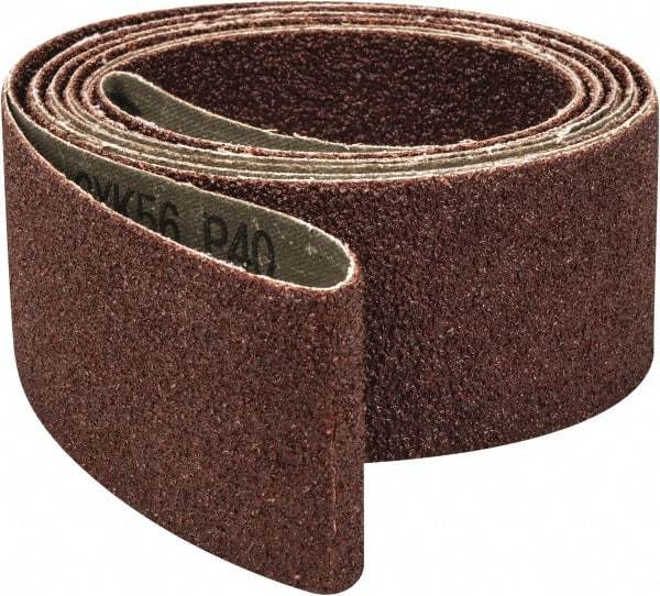 Tru-Maxx - 2" Wide x 132" OAL, 40 Grit, Aluminum Oxide Abrasive Belt - Aluminum Oxide, Coarse, Coated - Makers Industrial Supply