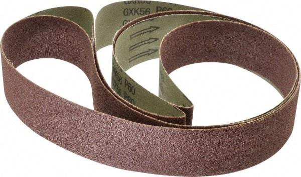 Tru-Maxx - 2" Wide x 132" OAL, 60 Grit, Aluminum Oxide Abrasive Belt - Aluminum Oxide, Medium, Coated - Makers Industrial Supply