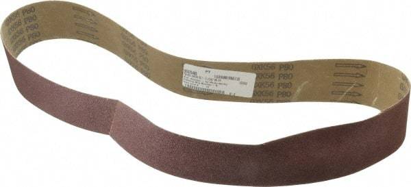 Tru-Maxx - 2-1/2" Wide x 48" OAL, 80 Grit, Aluminum Oxide Abrasive Belt - Aluminum Oxide, Medium, Coated - Makers Industrial Supply