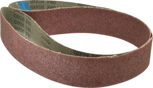 Tru-Maxx - 2-1/2" Wide x 60" OAL, 40 Grit, Aluminum Oxide Abrasive Belt - Aluminum Oxide, Coarse, Coated - Makers Industrial Supply