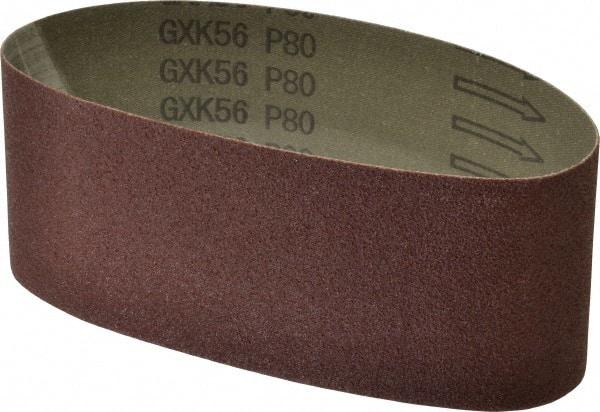 Tru-Maxx - 3" Wide x 18" OAL, 80 Grit, Aluminum Oxide Abrasive Belt - Aluminum Oxide, Medium, Coated - Makers Industrial Supply