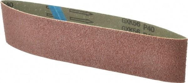 Tru-Maxx - 3" Wide x 24" OAL, 40 Grit, Aluminum Oxide Abrasive Belt - Aluminum Oxide, Coarse, Coated - Makers Industrial Supply