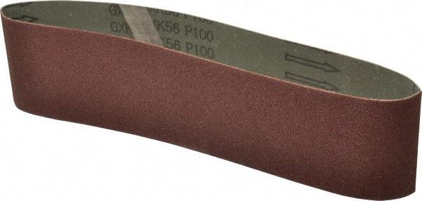 Tru-Maxx - 3" Wide x 24" OAL, 100 Grit, Aluminum Oxide Abrasive Belt - Aluminum Oxide, Fine, Coated - Makers Industrial Supply