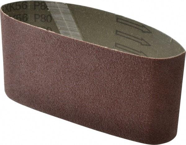 Tru-Maxx - 3-1/2" Wide x 15-1/2" OAL, 80 Grit, Aluminum Oxide Abrasive Belt - Aluminum Oxide, Medium, Coated - Makers Industrial Supply