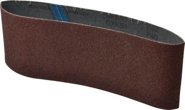 Tru-Maxx - 4" Wide x 24" OAL, 40 Grit, Aluminum Oxide Abrasive Belt - Aluminum Oxide, Coarse, Coated - Makers Industrial Supply