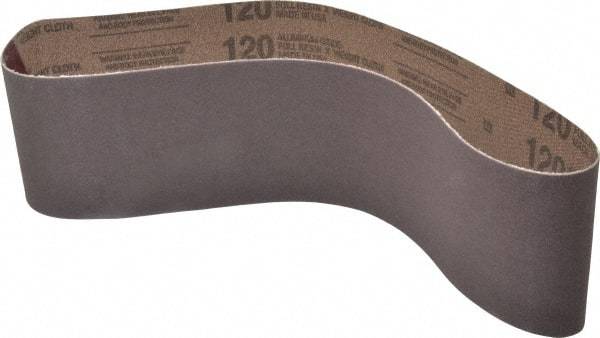 Tru-Maxx - 4" Wide x 36" OAL, 120 Grit, Aluminum Oxide Abrasive Belt - Aluminum Oxide, Fine, Coated - Makers Industrial Supply