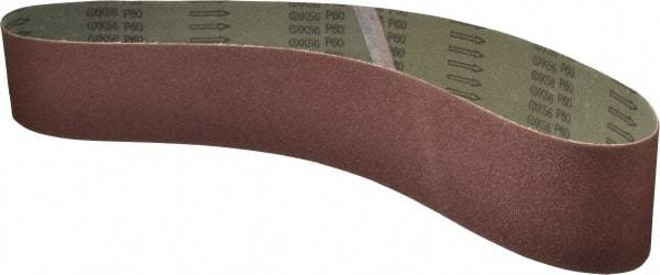 Tru-Maxx - 4" Wide x 54" OAL, 60 Grit, Aluminum Oxide Abrasive Belt - Aluminum Oxide, Medium, Coated - Makers Industrial Supply