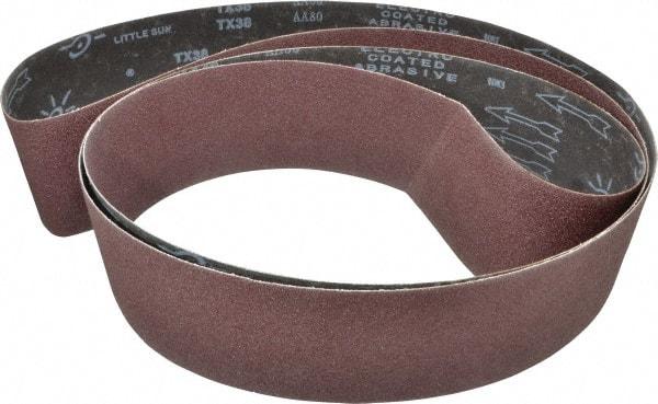 Tru-Maxx - 4" Wide x 132" OAL, 80 Grit, Aluminum Oxide Abrasive Belt - Aluminum Oxide, Medium, Coated - Makers Industrial Supply