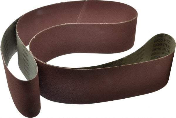 Tru-Maxx - 4" Wide x 132" OAL, 120 Grit, Aluminum Oxide Abrasive Belt - Aluminum Oxide, Fine, Coated - Makers Industrial Supply