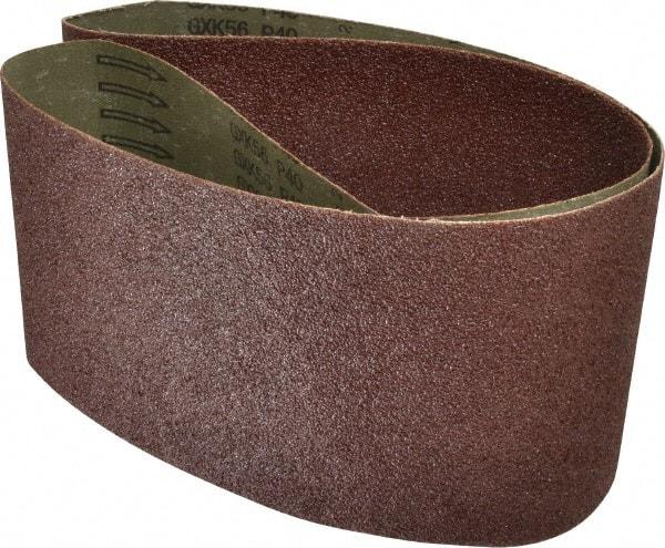 Tru-Maxx - 6" Wide x 54" OAL, 40 Grit, Aluminum Oxide Abrasive Belt - Aluminum Oxide, Coarse, Coated - Makers Industrial Supply