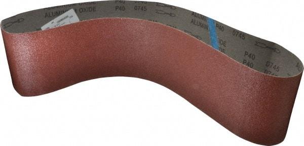 Tru-Maxx - 6" Wide x 60" OAL, 40 Grit, Aluminum Oxide Abrasive Belt - Aluminum Oxide, Coarse, Coated - Makers Industrial Supply