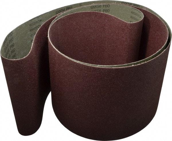 Tru-Maxx - 8" Wide x 107" OAL, 80 Grit, Aluminum Oxide Abrasive Belt - Aluminum Oxide, Medium, Coated - Makers Industrial Supply