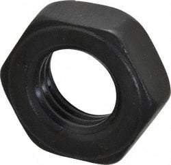 Gibraltar - 1-8 UNC Alloy Steel Right Hand Heavy Hex Jam Nut - 1-5/8" Across Flats, 35/64" High, Black Oxide Finish - Makers Industrial Supply