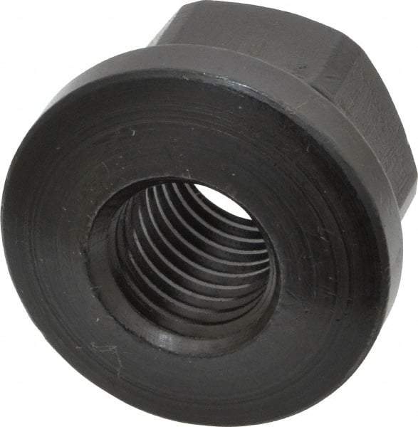 Gibraltar - 3/4-10 Steel Black Oxide Spherical Flange Nut - Grade 12L14, 1" High, 1-5/8" Diam x 1/4" High Flange, 2-1/4" Radius - Makers Industrial Supply