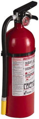 Kidde - 5 Lb, 3-A:40-B:C Rated, Dry Chemical Fire Extinguisher - 4-1/2" Diam x 16.07" High, 195 psi, 18' Discharge in 15 sec, Rechargeable, Seamless Aluminum Cylinder - Makers Industrial Supply