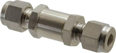 Ham-Let - 1/4" Stainless Steel Check Valve - Inline, Comp x Comp, 3,000 WOG - Makers Industrial Supply