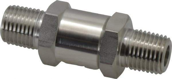 Ham-Let - 1/4" Stainless Steel Check Valve - Inline, MNPT x MNPT, 3,000 WOG - Makers Industrial Supply